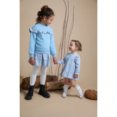 SUDADERA LAZO CELESTE