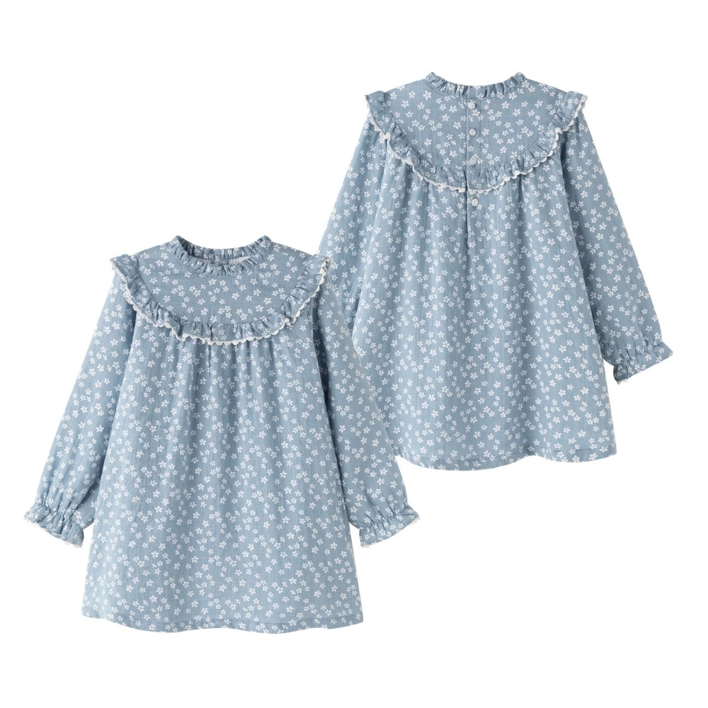 VESTIDO NIÑA FLORES BLANCAS