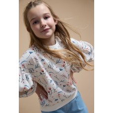 SUDADERA FLOR AZUL