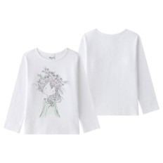 CAMISETA FLOR MALVA