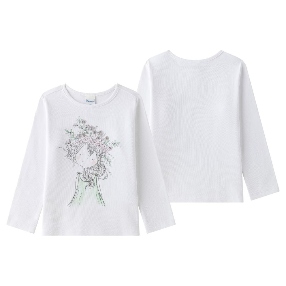 CAMISETA FLOR MALVA