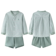 CONJUNTO BEBÉ LISTAS VERDES