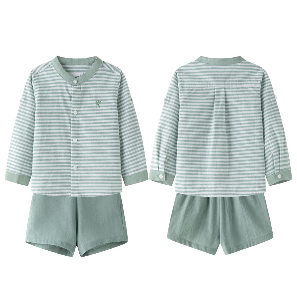 CONJUNTO BEBÉ LISTAS VERDES