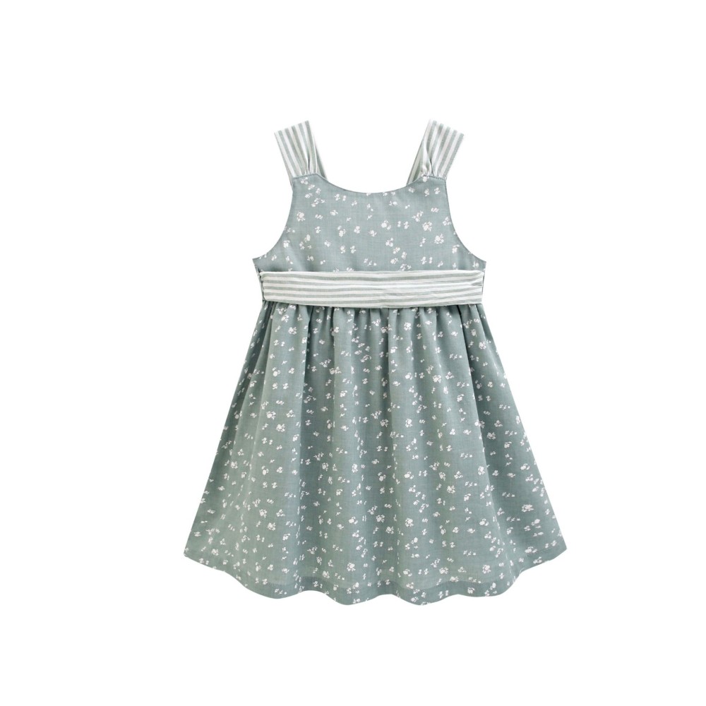 VESTIDO LISTAS VERDES