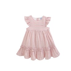 VESTIDO LISTAS ROSAS