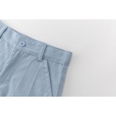 BERMUDA VESTIR AZUL EMPOLVADO